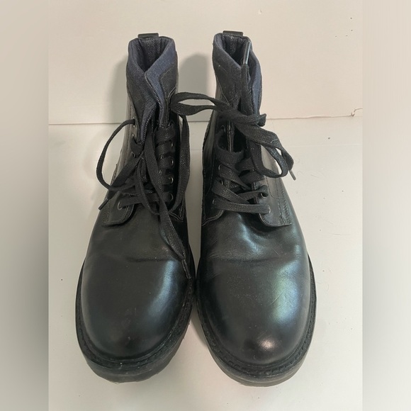 ALDO Men’s Black Leather Lace-Up Boots - Size 10 - Picture 2 of 11